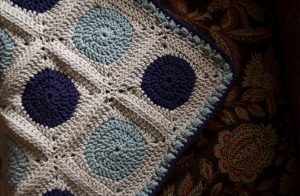 "Circle to Square" Granny Square - Newborn Blanket