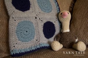 "Circle to Square" Granny Square newborn blanket