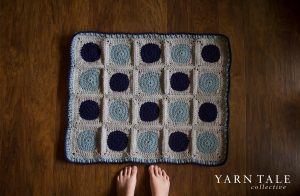 "Circle to Square" granny square - newborn blanket