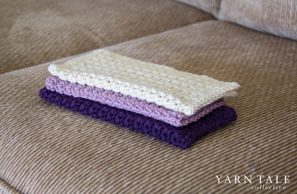 Violet-Lilac Washcloths Set - Yarn Tale Collective